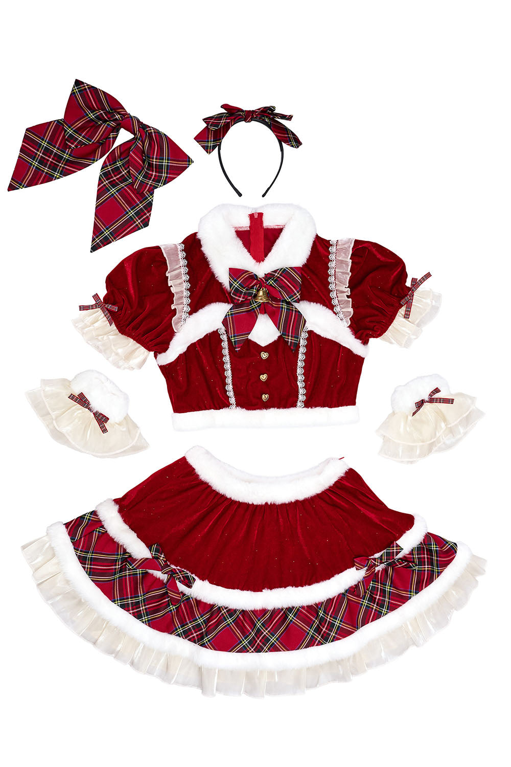 [NEW] 《JamsCollection着用》 コスプレ サンタ クリスマス リリパレ アイドルリボンサンタ/トナカイ レディース フリーサイズ レッド/ブラウン 【クリアストーン】