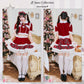 [NEW] 《JamsCollection着用》 コスプレ サンタ クリスマス リリパレ アイドルリボンサンタ/トナカイ レディース フリーサイズ レッド/ブラウン 【クリアストーン】