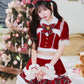 [NEW] 《JamsCollection着用》 コスプレ サンタ クリスマス リリパレ アイドルリボンサンタ/トナカイ レディース フリーサイズ レッド/ブラウン 【クリアストーン】