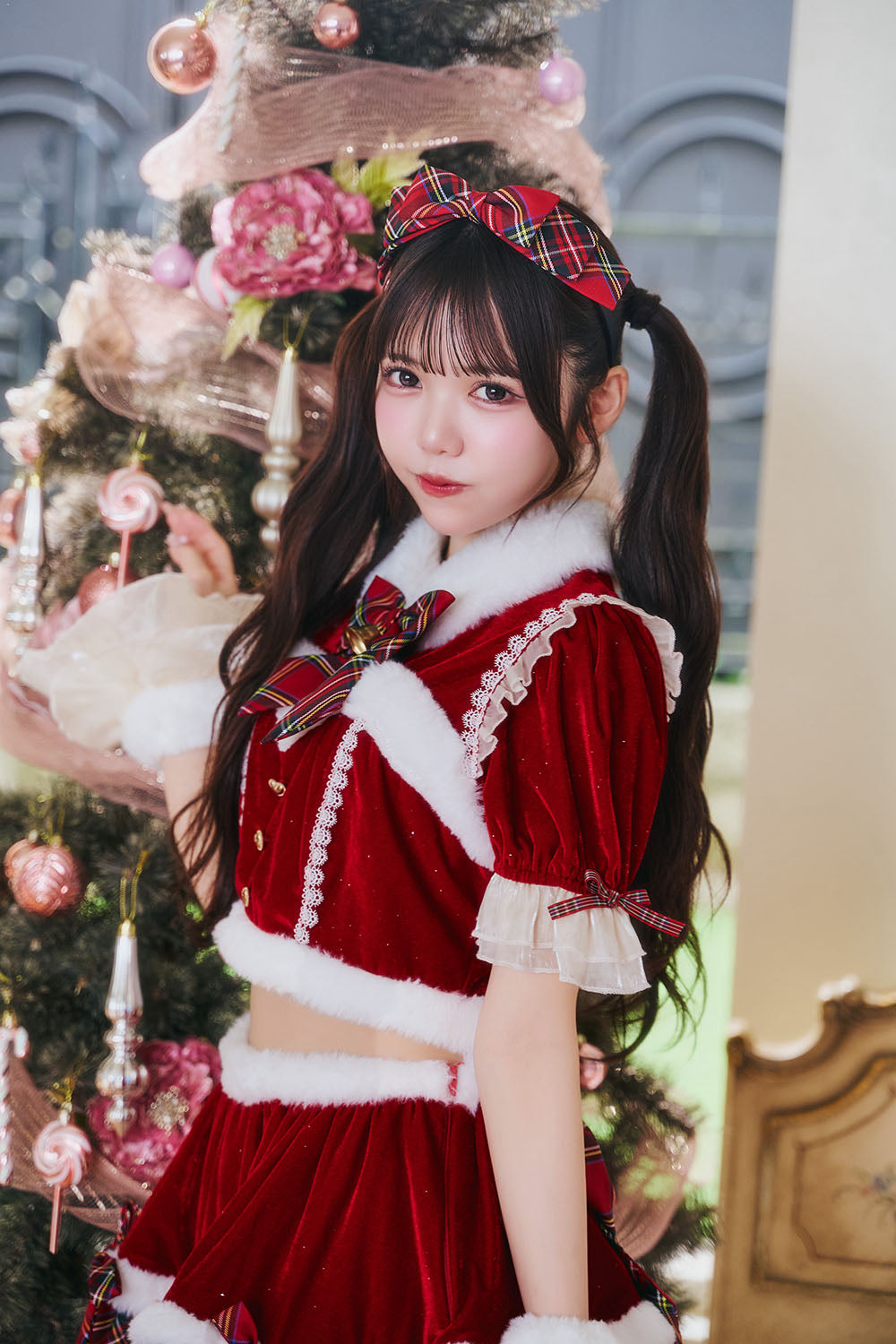 [NEW] 《JamsCollection着用》 コスプレ サンタ クリスマス リリパレ アイドルリボンサンタ/トナカイ レディース フリーサイズ レッド/ブラウン 【クリアストーン】