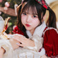 [NEW] 《JamsCollection着用》 コスプレ サンタ クリスマス リリパレ アイドルリボンサンタ/トナカイ レディース フリーサイズ レッド/ブラウン 【クリアストーン】