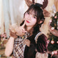[NEW] 《JamsCollection着用》 コスプレ サンタ クリスマス リリパレ アイドルリボンサンタ/トナカイ レディース フリーサイズ レッド/ブラウン 【クリアストーン】