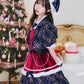 [NEW] 《JamsCollection着用》 コスプレ サンタ クリスマス リリパレ アイドルジャケットサンタ レディース フリーサイズ ネイビー 【クリアストーン】