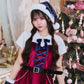 [NEW] 《JamsCollection着用》 コスプレ サンタ クリスマス リリパレ アイドルジャケットサンタ レディース フリーサイズ ネイビー 【クリアストーン】
