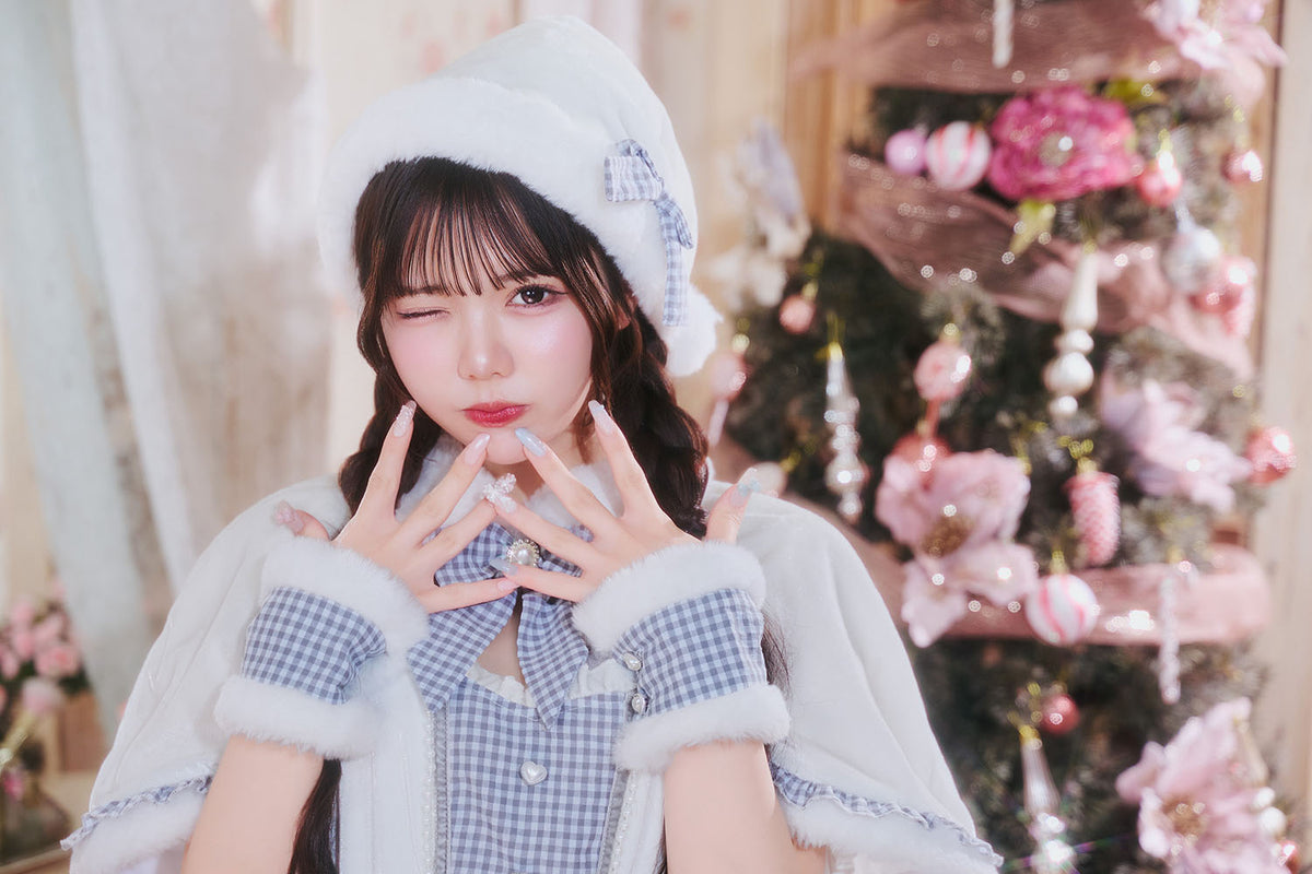 [NEW] 《JamsCollection着用》 コスプレ サンタ クリスマス リリパレ ハートケープサンタ レディース フリーサイズ ホワイト 【クリアストーン】