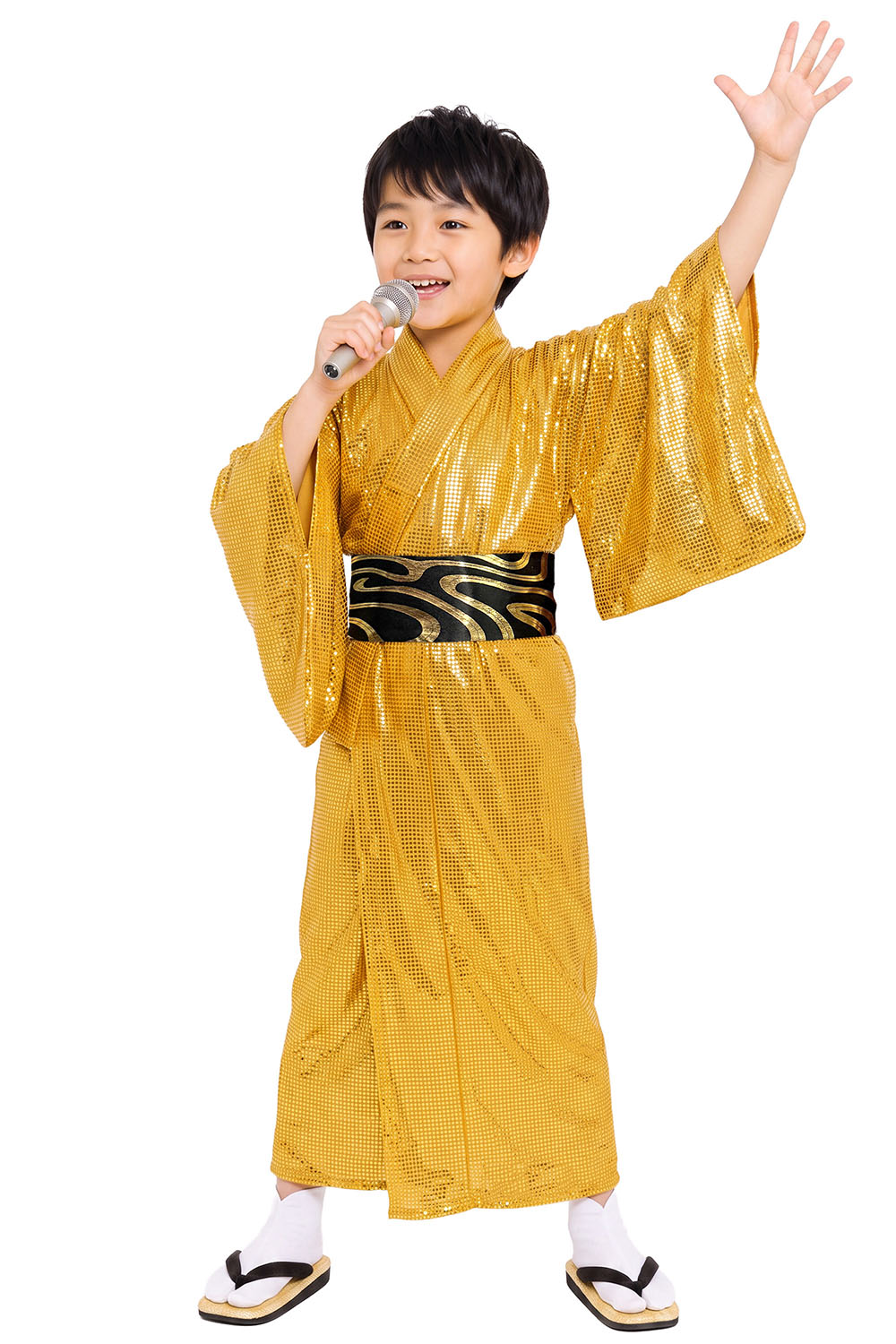 [New] コスプレ バラエティグッズ 将軍 和 金色将軍 キッズ 120/140cm ゴールド【クリアストーン】