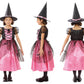 コスプレ キッズ こども 魔女 メロディドレス 120/140 オレンジ/ピンク【クリアストーン】