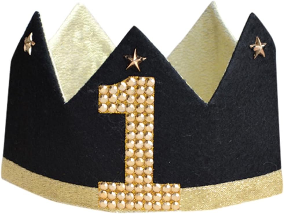 小物 ベビー 王冠 バースデークラウン リバーシブル ナチュラル/グレー/ピンク/ブラック【クリアストーン】