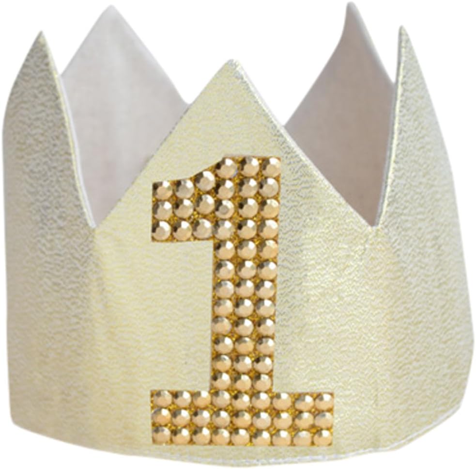 小物 ベビー 王冠 バースデークラウン リバーシブル ナチュラル/グレー/ピンク/ブラック【クリアストーン】