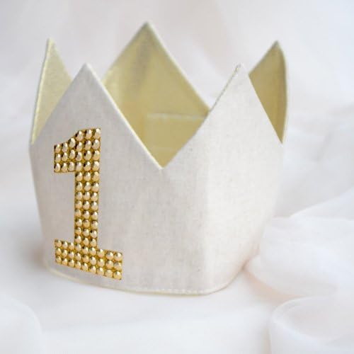 小物 ベビー 王冠 バースデークラウン リバーシブル ナチュラル/グレー/ピンク/ブラック【クリアストーン】