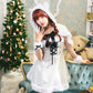 コスプレ クリスマス サンタ ミミノエル ねこケープサンタ レディース S/M/2L レッド/ブラック/ホワイト【クリアストーン】♡