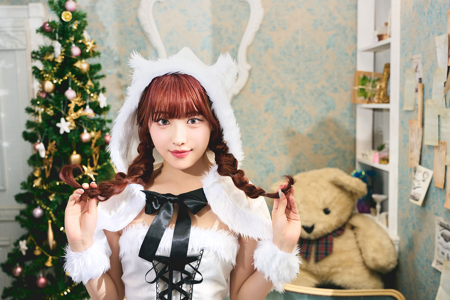 コスプレ クリスマス サンタ ミミノエル ねこケープサンタ レディース