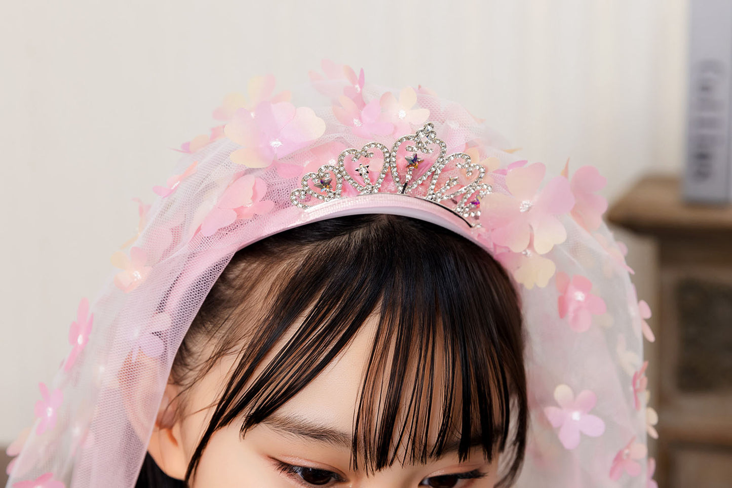 [New] コスプレ小物 ハロウィン カチューシャ キッズ ピンク/ブルー【クリアストーン】