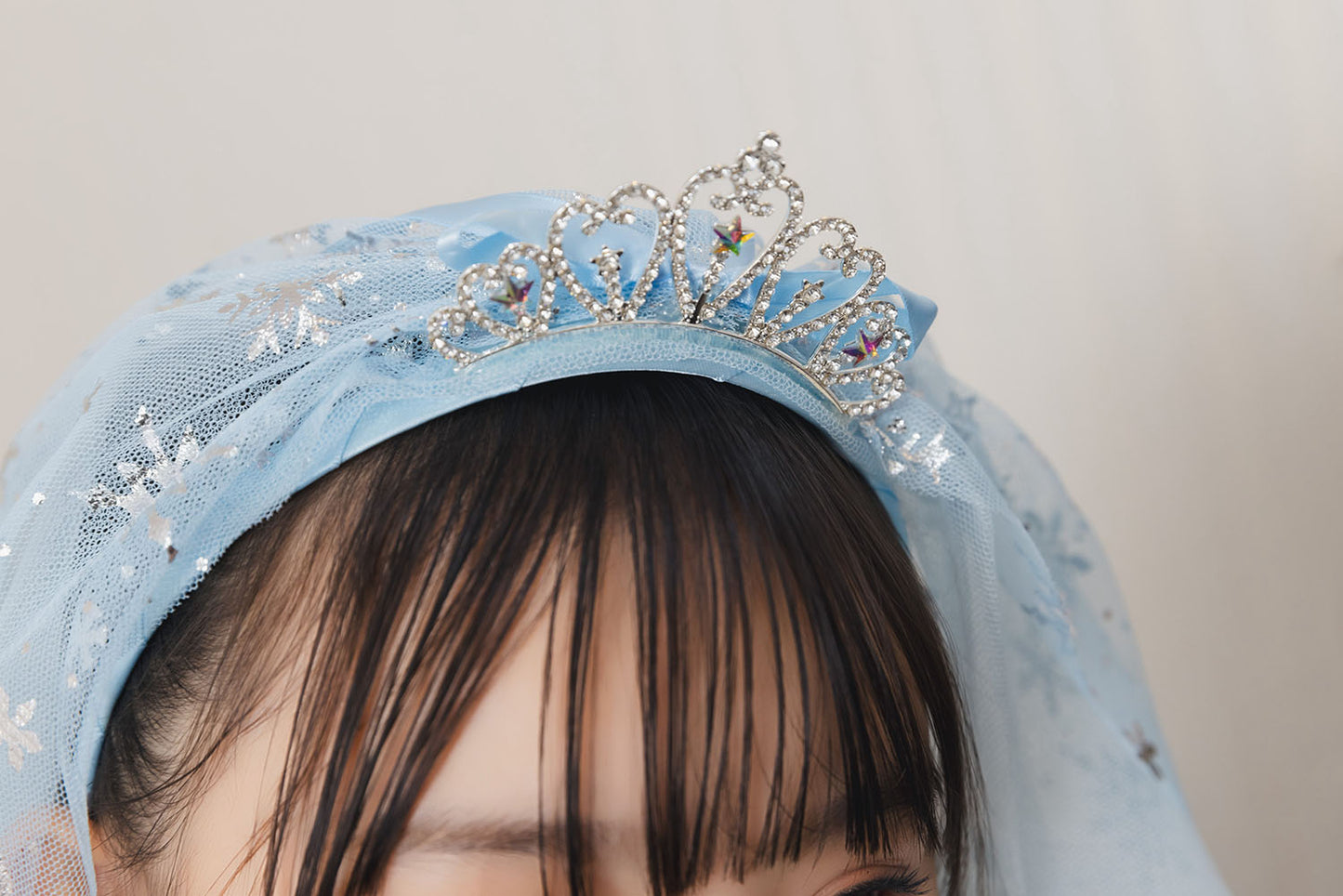 [New] コスプレ小物 ハロウィン カチューシャ キッズ ピンク/ブルー【クリアストーン】