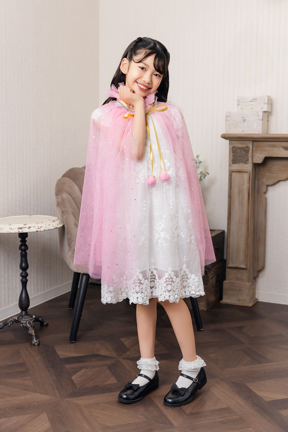 [New] コスプレ小物 ハロウィン ファンタジースターマント キッズ ピンク/ブルー/パープル/レインボー【クリアストーン】