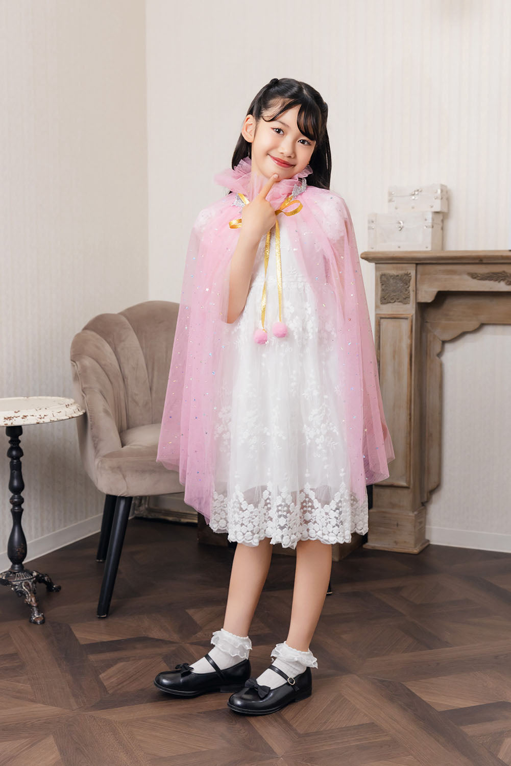 [New] コスプレ小物 ハロウィン ファンタジースターマント キッズ ピンク/ブルー/パープル/レインボー【クリアストーン】