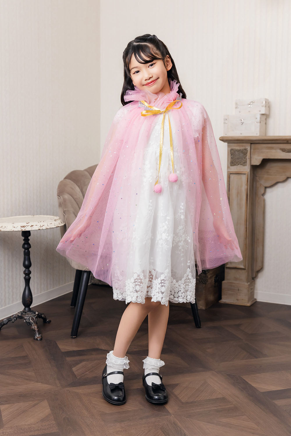 [New] コスプレ小物 ハロウィン ファンタジースターマント キッズ ピンク/ブルー/パープル/レインボー【クリアストーン】