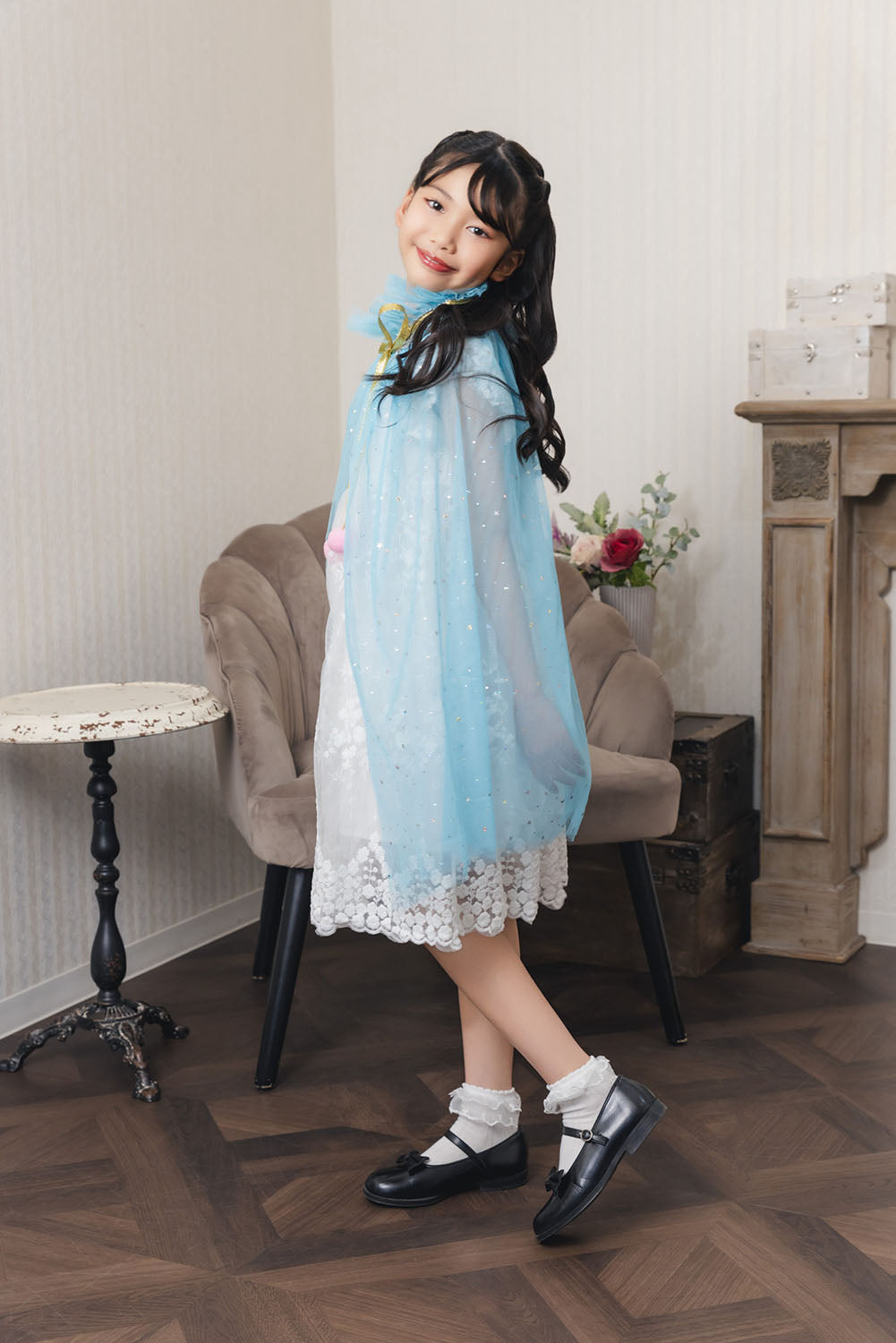 [New] コスプレ小物 ハロウィン ファンタジースターマント キッズ ピンク/ブルー/パープル/レインボー【クリアストーン】