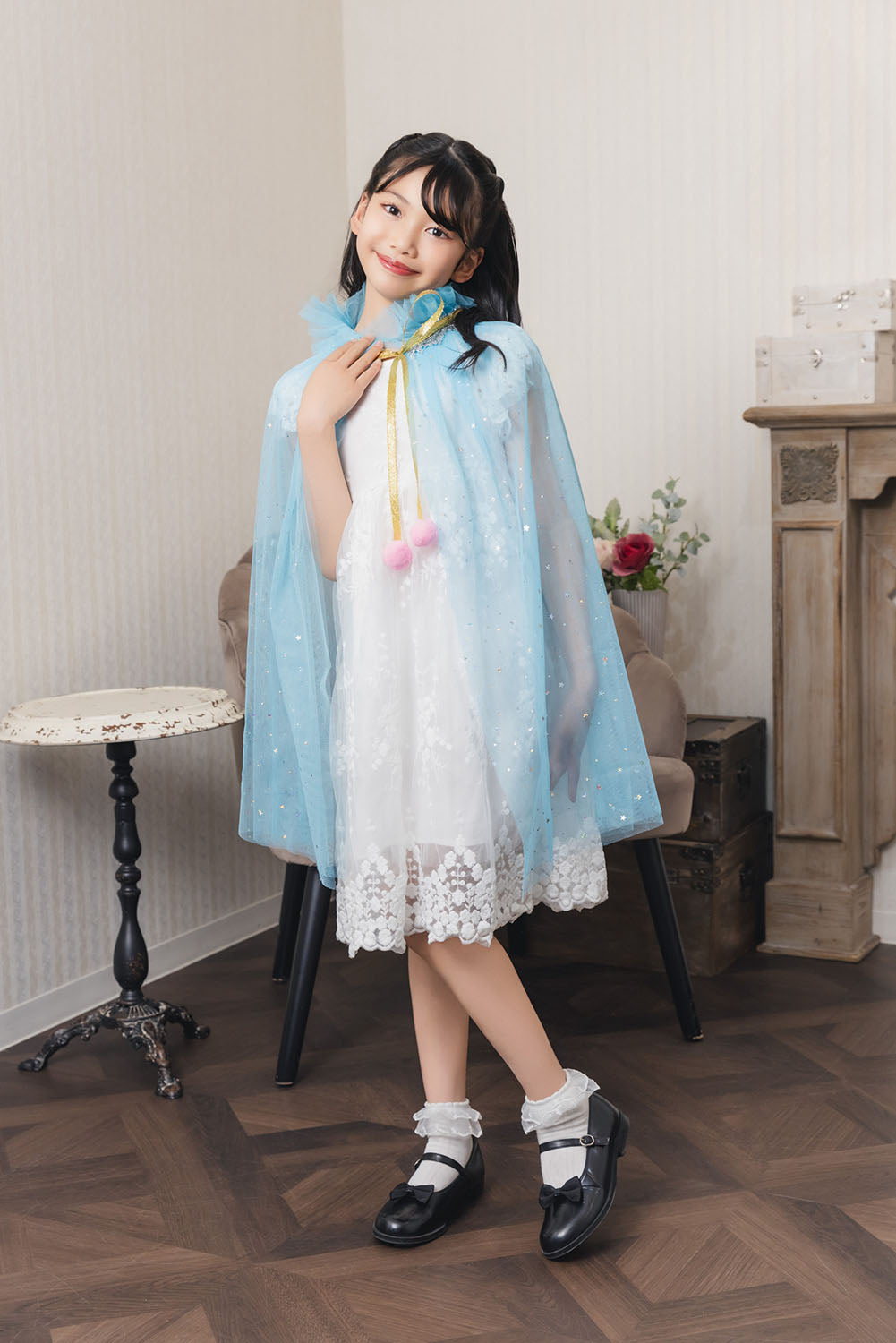 [New] コスプレ小物 ハロウィン ファンタジースターマント キッズ ピンク/ブルー/パープル/レインボー【クリアストーン】