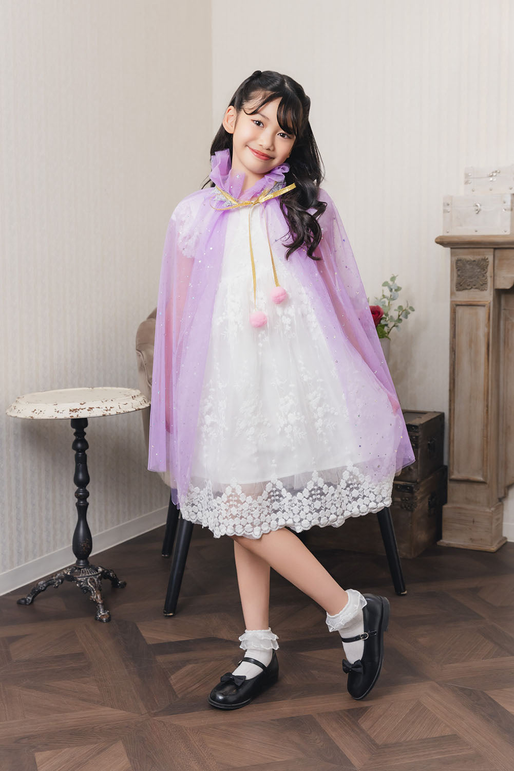 [New] コスプレ小物 ハロウィン ファンタジースターマント キッズ ピンク/ブルー/パープル/レインボー【クリアストーン】