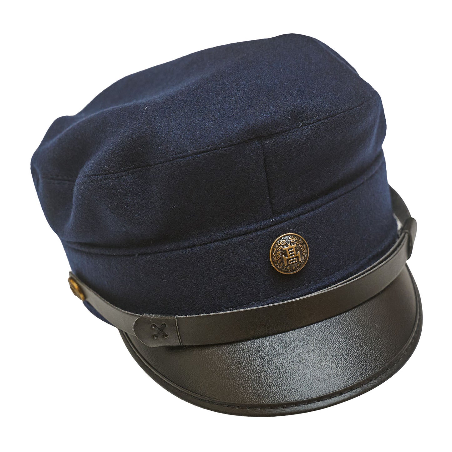 [New] コスプレ小物 制服 レトロ学生服 帽子 ユニセックス フリーサイズ ネイビー【クリアストーン】