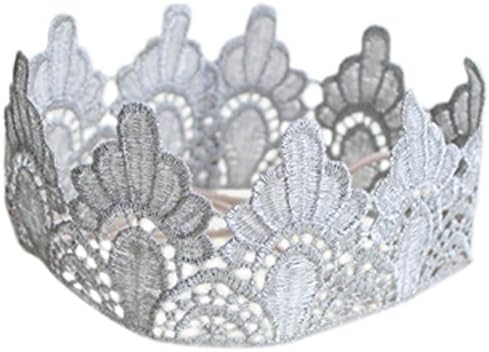 小物 ベビー 王冠 バースデークラウン レース シルバー【クリアストーン】