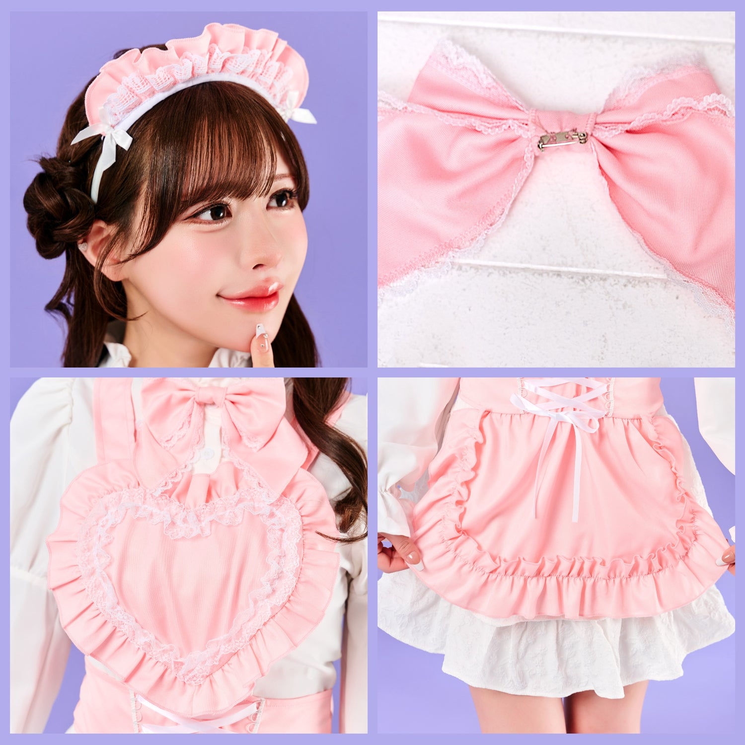コスプレ メイド トッピングトップス メイドエプロン レディース