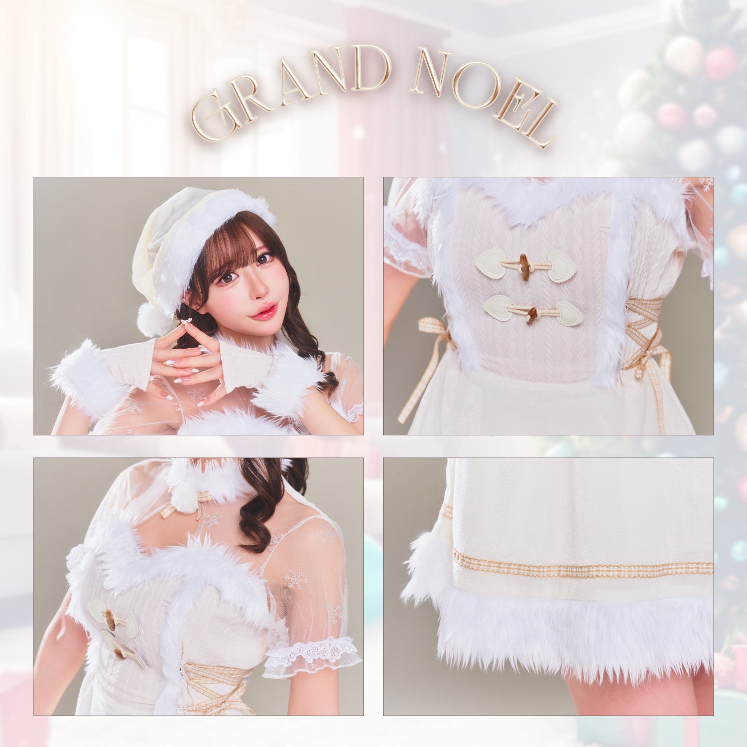 New] コスプレ クリスマス グランノエル ラインストーンケープサンタ