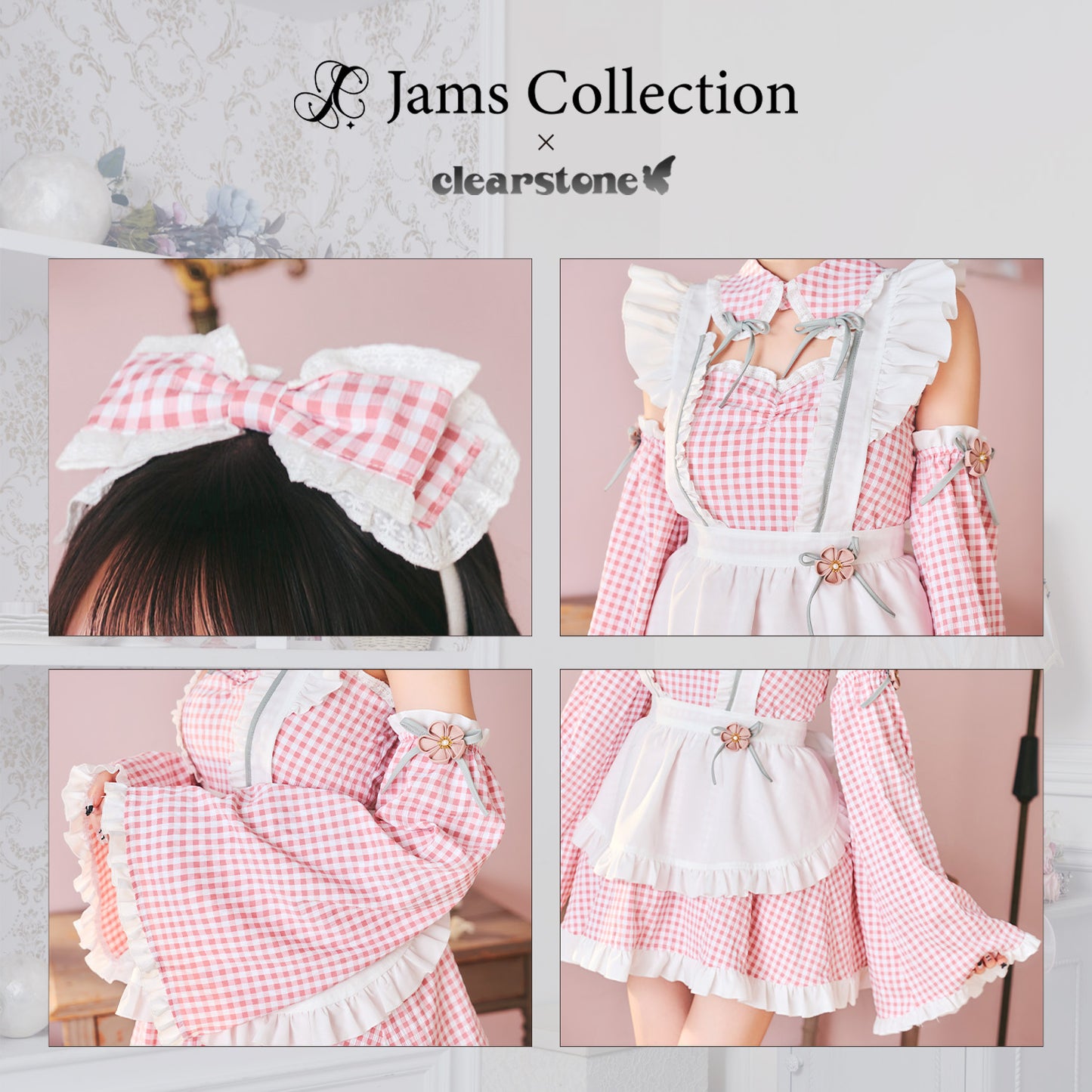 [New] 《JamsCollection着用》コスプレ バレンタイン リリパレ ひなまつりイド レディース フリーサイズ ピンク【クリアストーン】♡