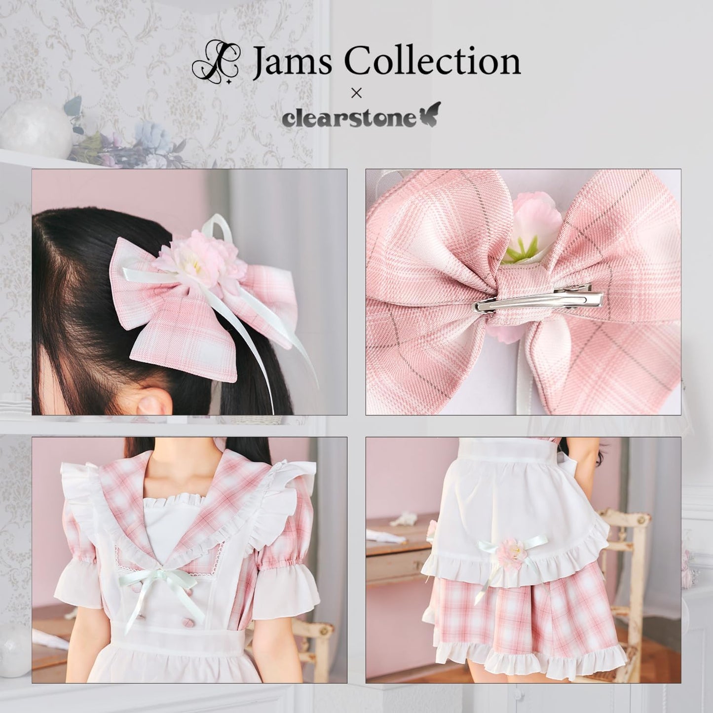 [New] 《JamsCollection着用》コスプレ バレンタイン リリパレ さくらメイド レディース フリーサイズ ピンク【クリアストーン】♡