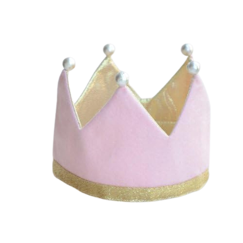 小物 ベビー 王冠 バースデークラウン リバーシブル ナチュラル/グレー/ピンク/ブラック【クリアストーン】