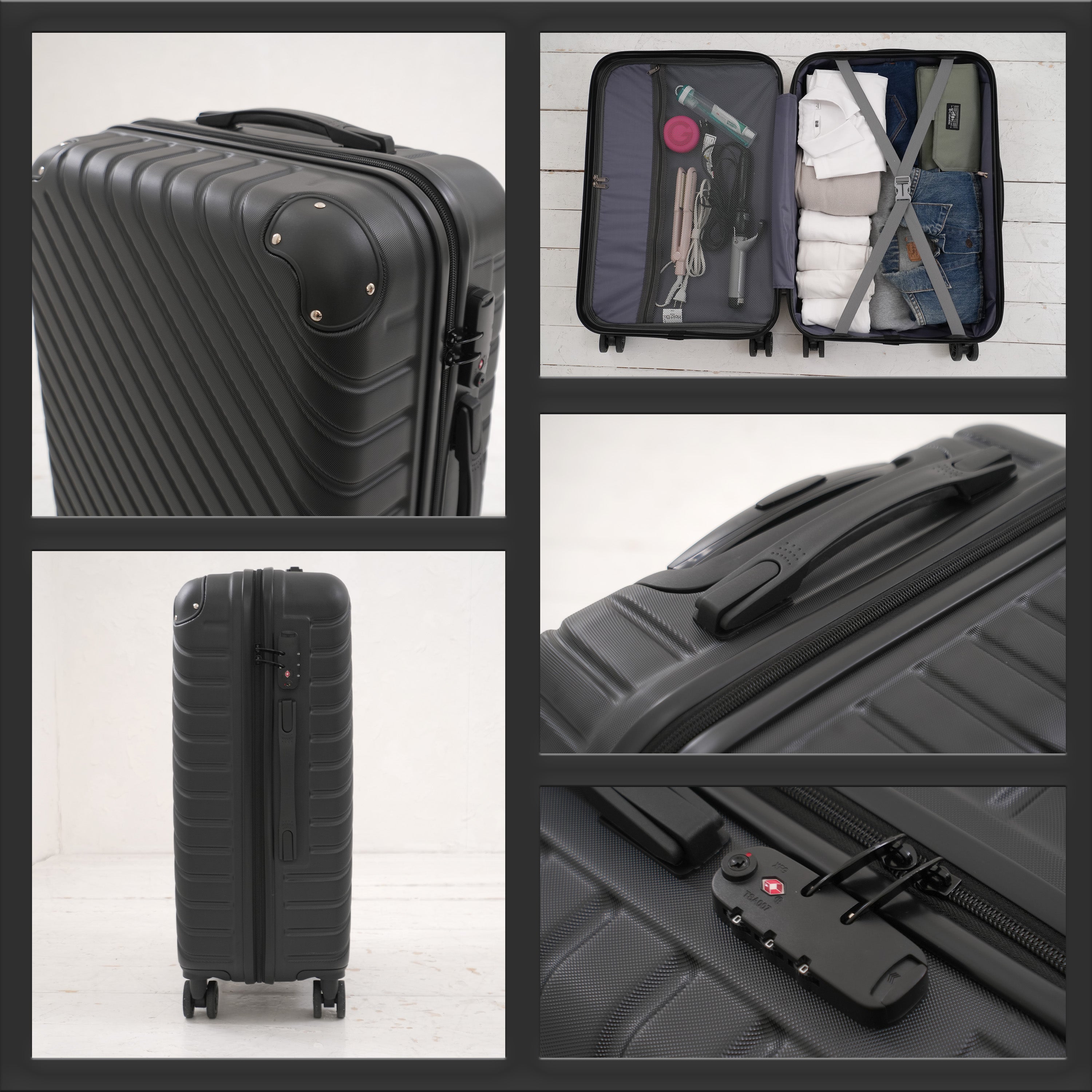 スーツケース キャリーケース HoldOn TRAVEL HOT-SCPM002 Sサイズ 35L / Mサイズ 51L 機内持ち込み ブラ –  clearstone(クリアストーン)公式オンラインストア