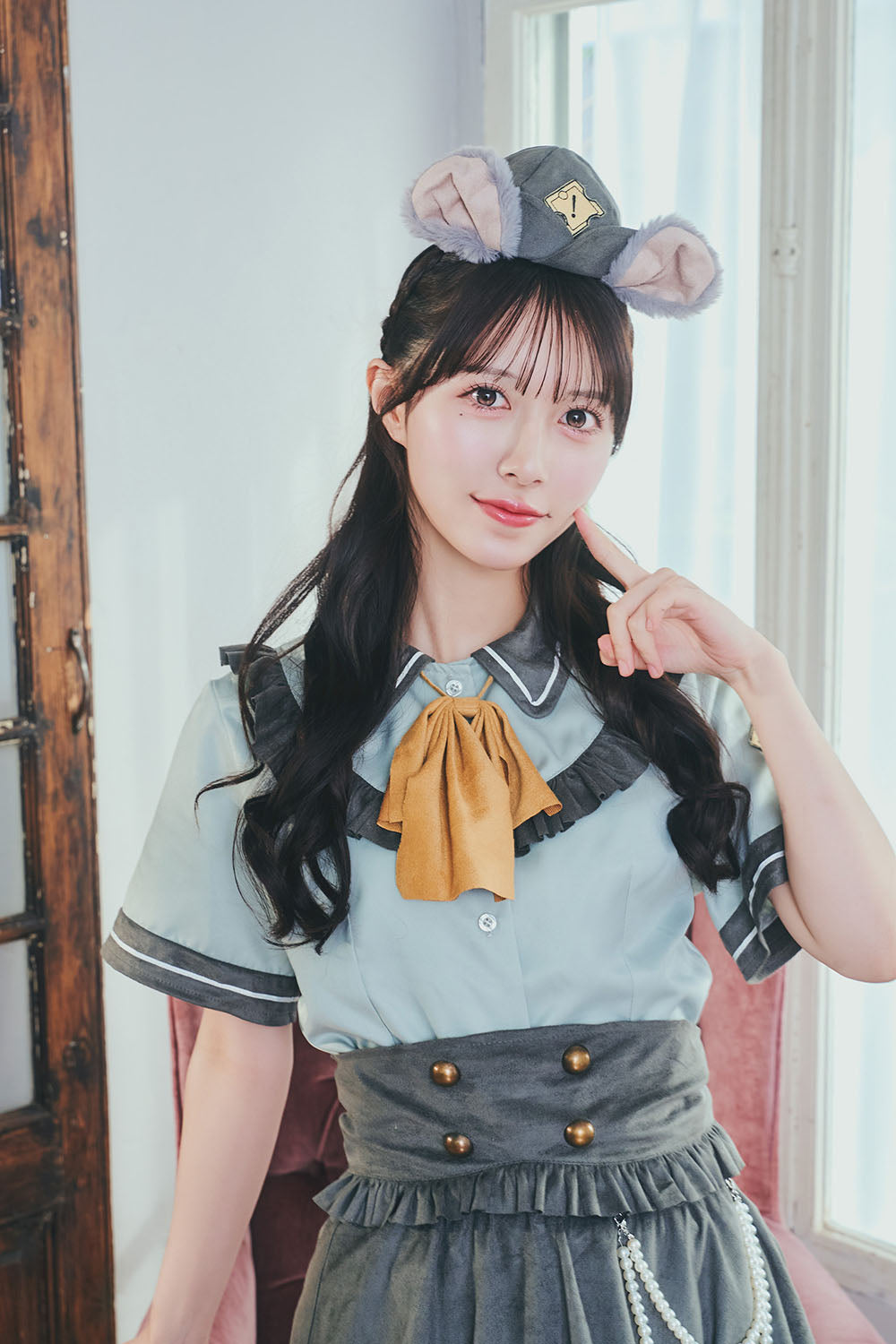 《JamsCollection・保科凜ちゃん着用》[NEW] コスプレ ハロウィン ねずみ 警察 ダスティコンフィ ネズミポリス レディース フリーサイズ グリーン【クリアストーン】