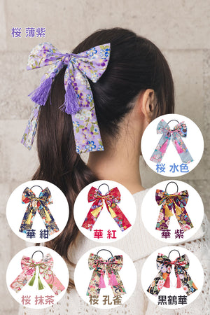 コスプレ小物 ヘアアクセサリー 和柄 リボン レディース フリーサイズ