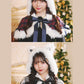 [NEW] コスプレ クリスマス 赤/黒チェックキャットケープ レディース レッド/ブラック 【クリアストーン】