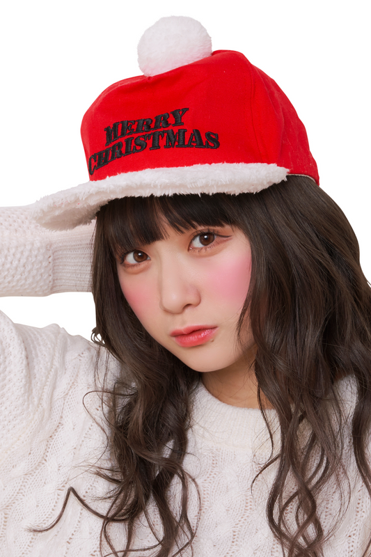 コスプレ クリスマス サンタ キャップ 帽子 サンタキャップ ユニセックス レッド 【クリアストーン】