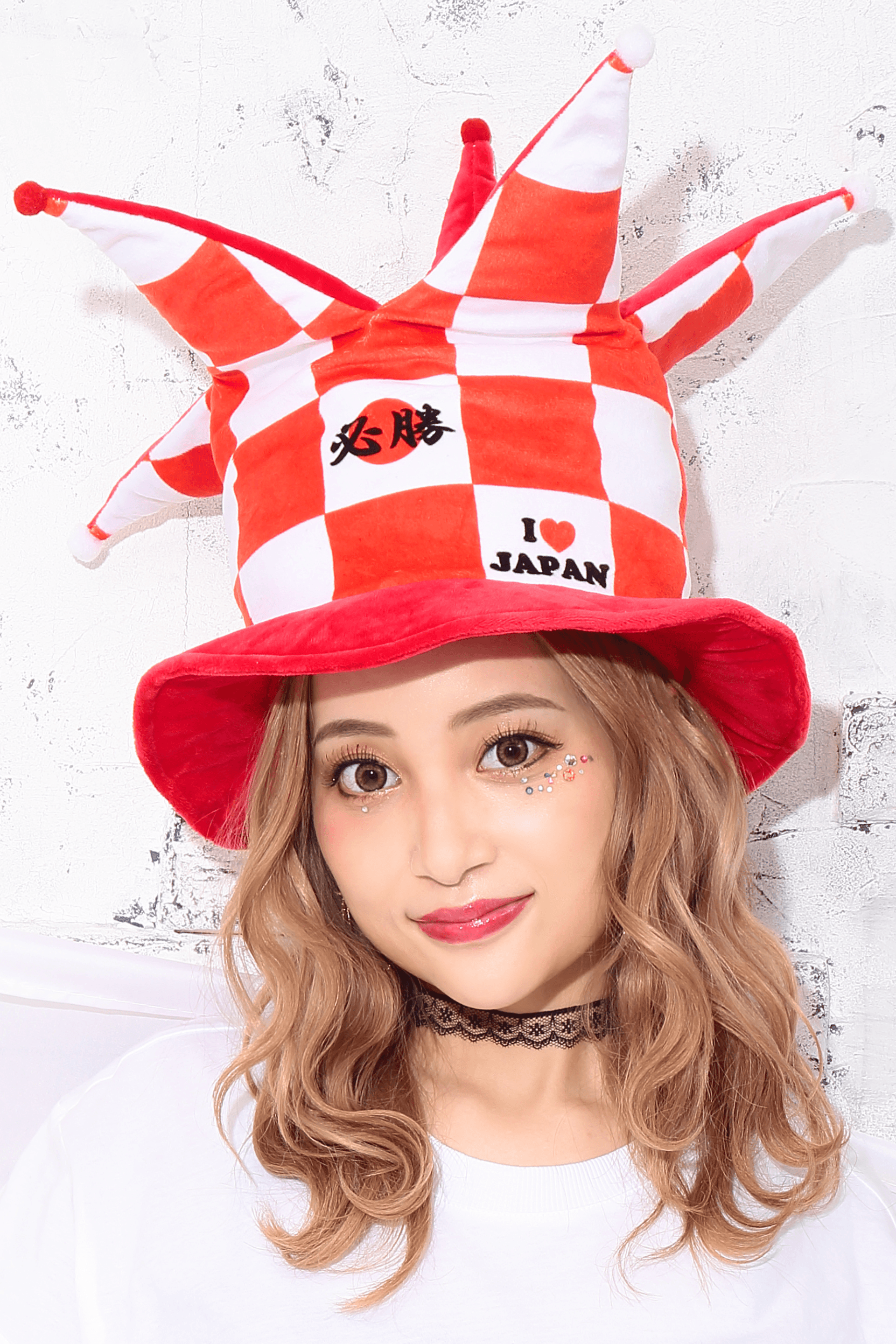 応援グッズ 応援 日本 スポーツ 市松柄ピエロハット ユニセックス