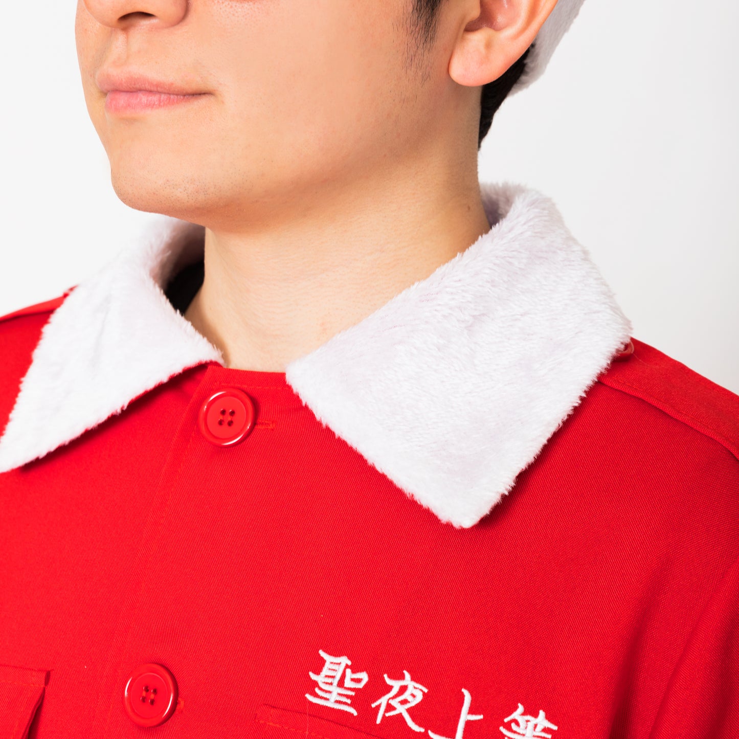 コスプレ クリスマス サンタ 特攻服 クリスマス特攻服 メンズ レッド/ブラック  【クリアストーン】