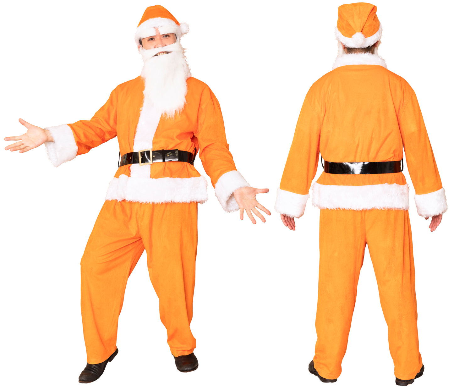 コスプレ クリスマス サンタ サンタクロース GOGOサンタさん メンズ レッド/オレンジ/イエロー/グリーン/ブルー/パープル/ホワイト/ブラック  【クリアストーン】