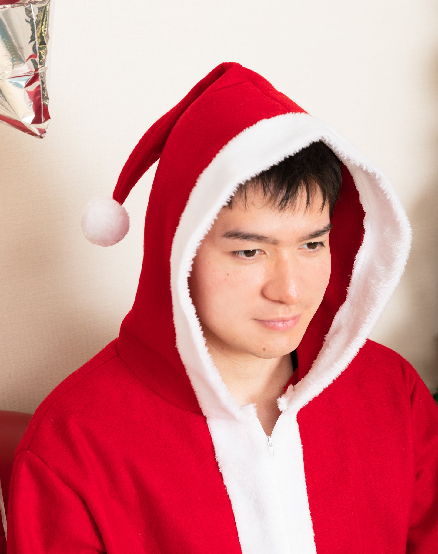 コスプレ クリスマス サンタ サンタクロース サンタパーカー メンズ レッド 【クリアストーン】