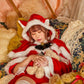 コスプレ クリスマス サンタ ねこ ねこ耳 レースアップ猫耳ケープサンタ レディース レッド/ブラック  【クリアストーン】