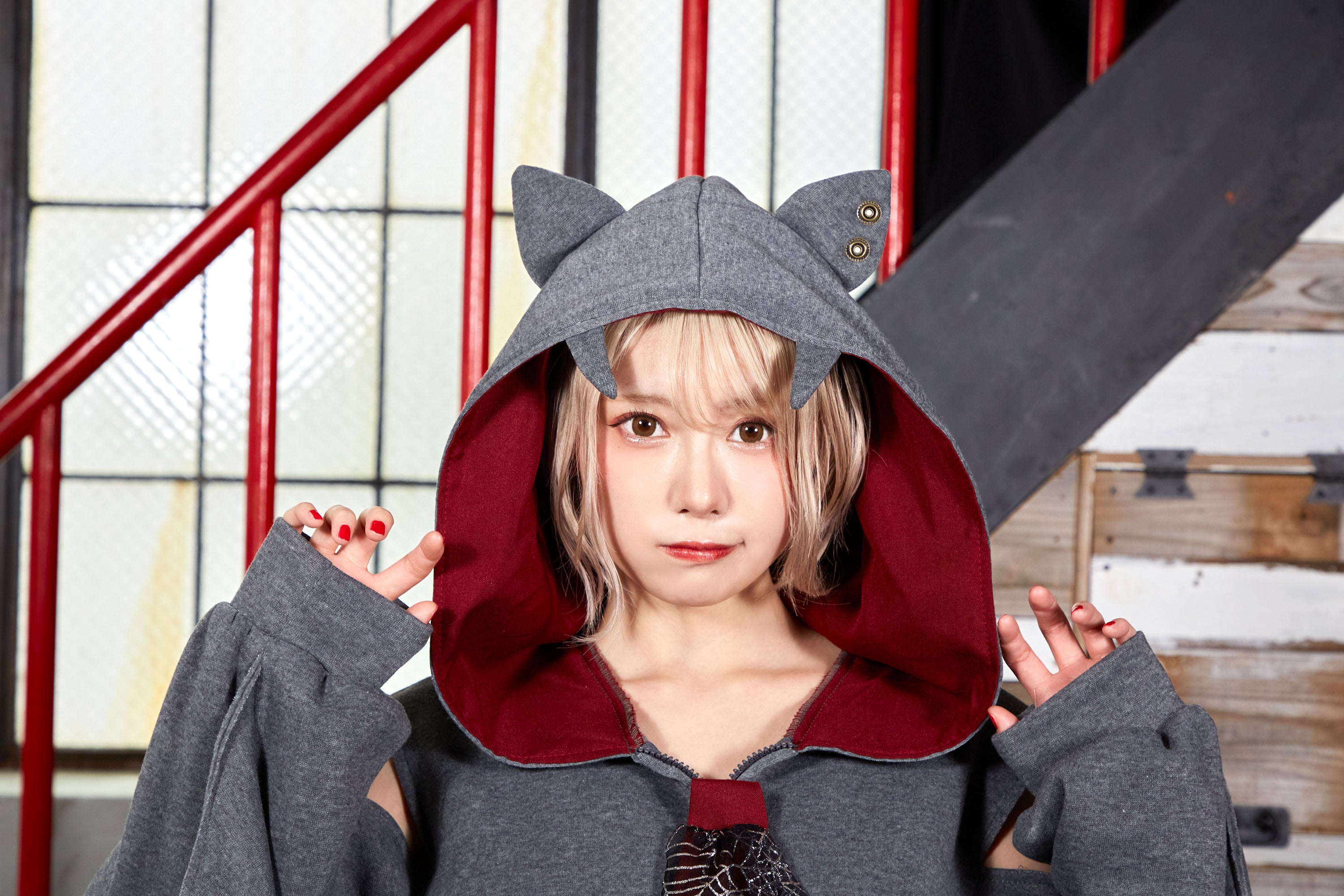 コスプレ ハロウィン こうもり ファングル こうもりパーカー ユニ 