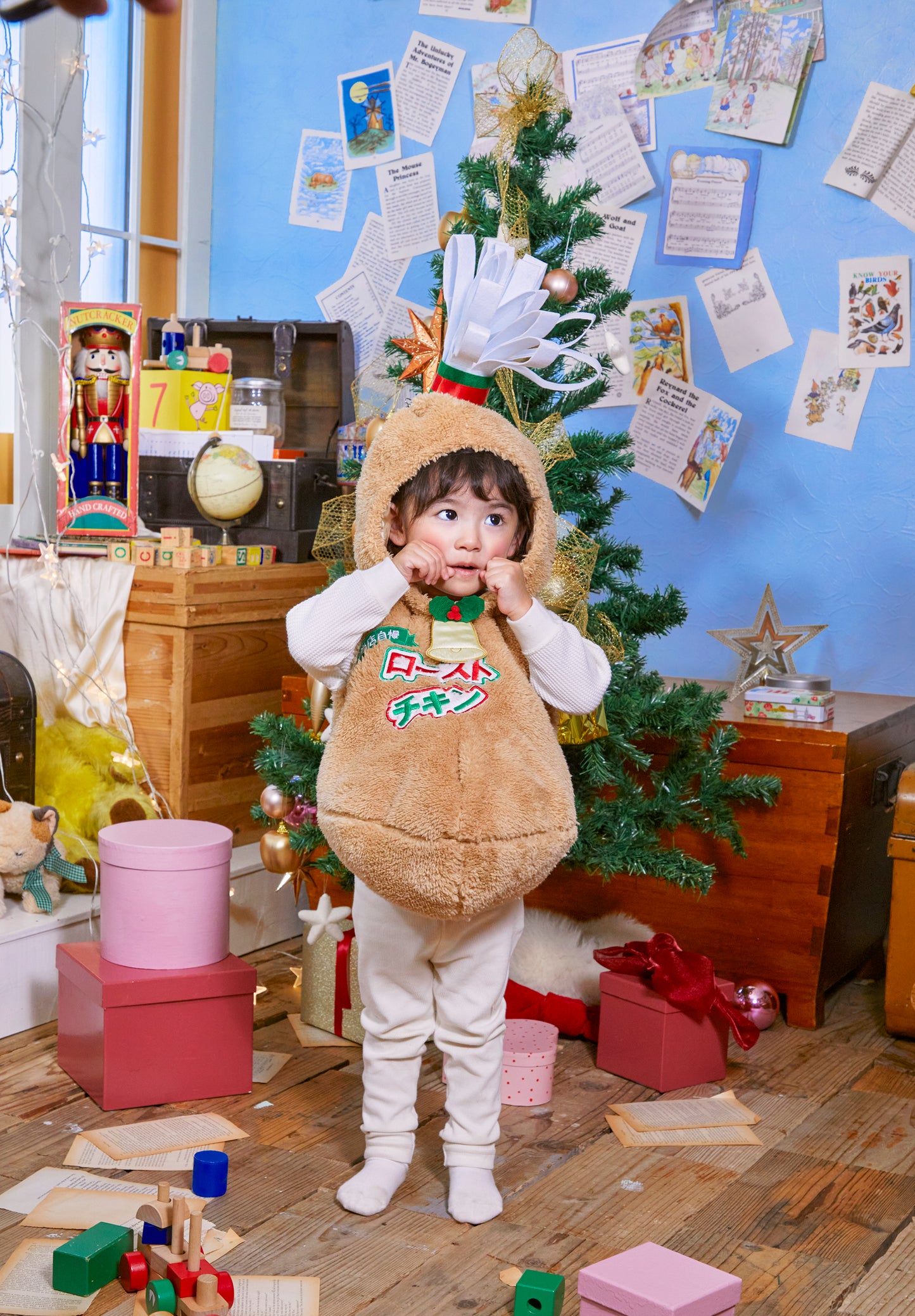 コスプレ クリスマス チキン ローストチキン マシュマロベビー マシュマロチキン ベビー 80cm ブラウン  【クリアストーン】