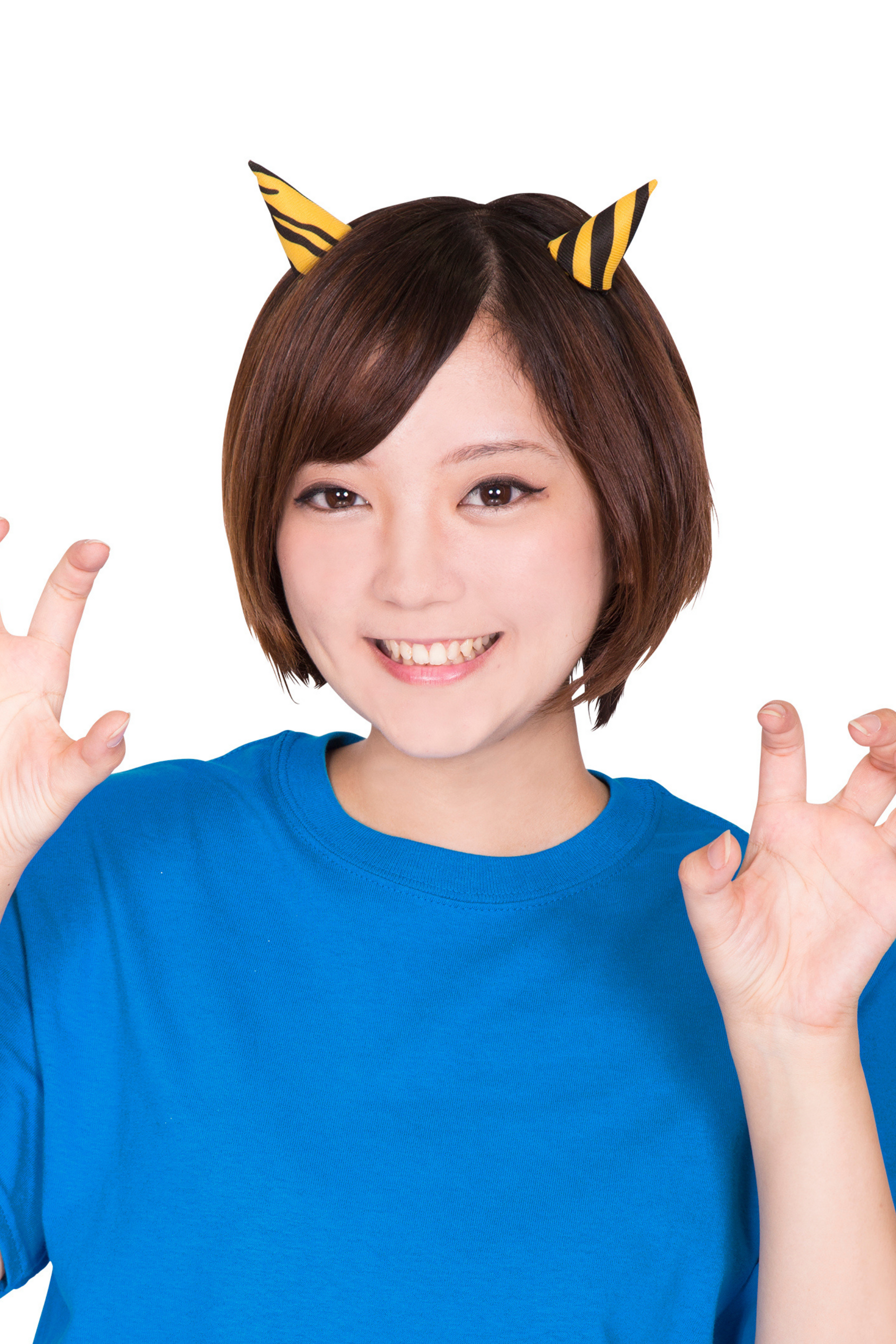 コスプレ 節分 鬼 ヘアピン ツノツノ鬼ピン ユニセックス イエロー
