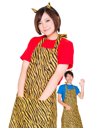 コスプレ 節分 鬼 エプロン カチューシャ ツノ付き鬼エプロンセット コスプレ 節分 鬼 エプロン カチューシャ ツノ付き鬼エプロンセット